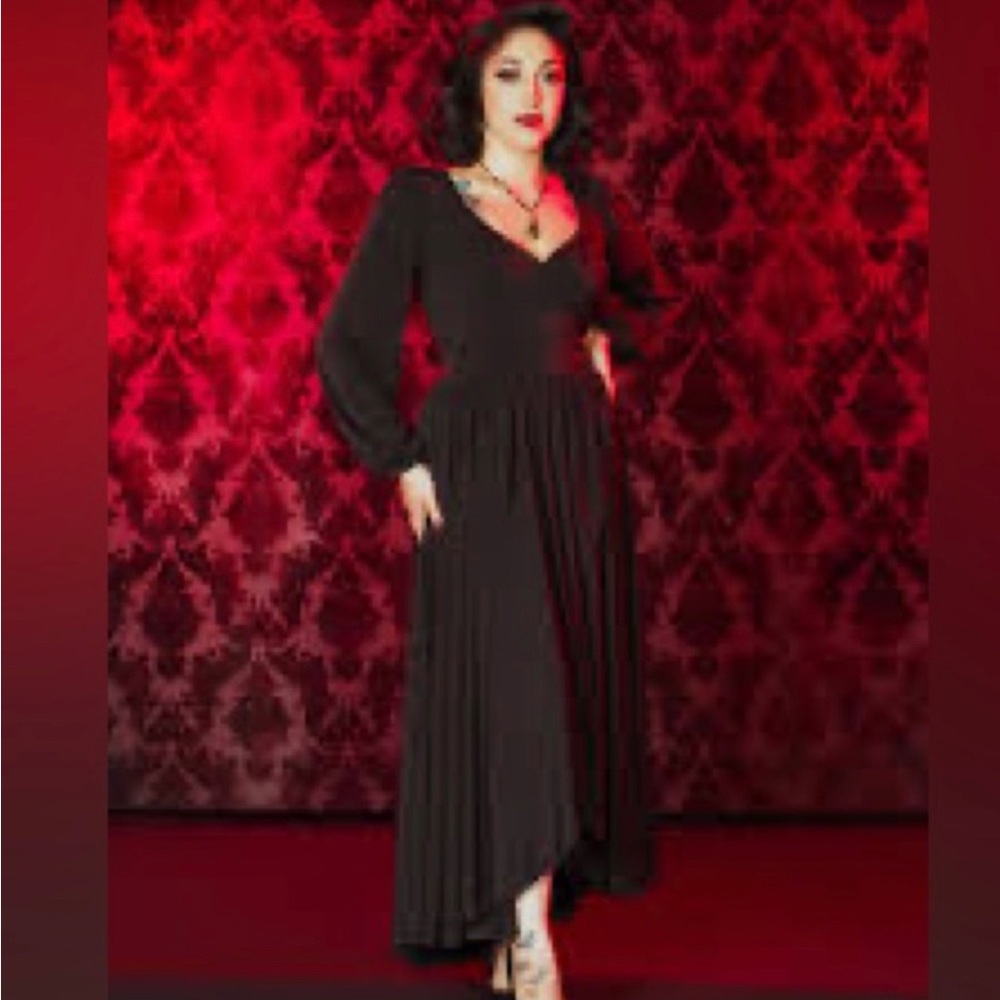 Pinup Couture Bisou wrap maxi dress